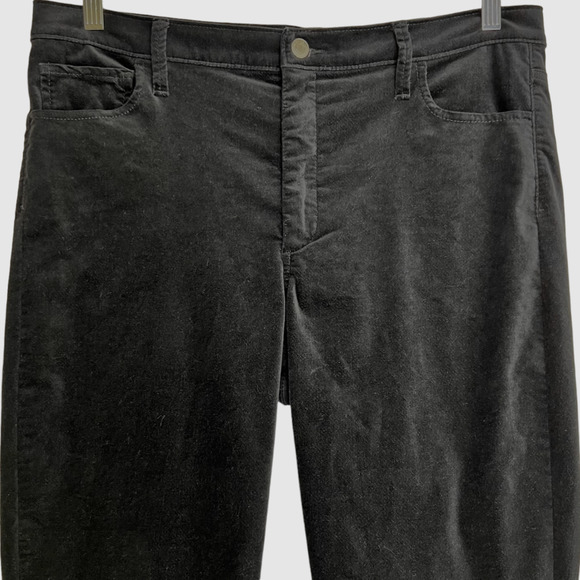 Gap Womens Velour Corduroy Pants Size 33 Black True Skinny Super High Rise - Picture 2 of 6